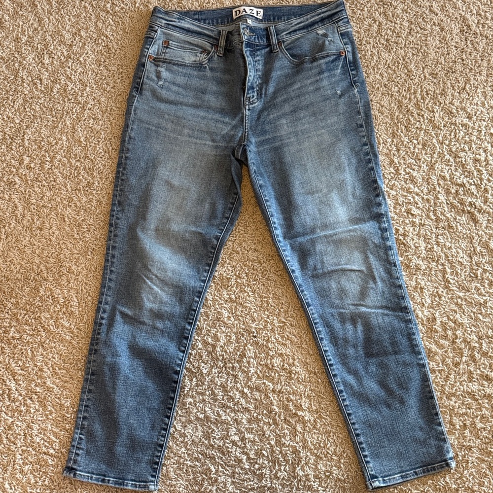 Daze Light Blue Straight Leg Jeans for Men
